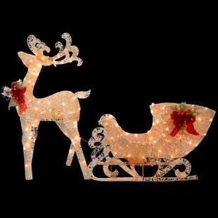 Detail Holiday Time 52 Deer And 38 Sleigh Light Sculpture Nomer 12