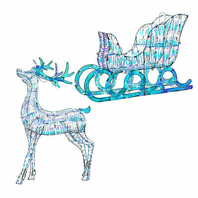 Detail Holiday Time 52 Deer And 38 Sleigh Light Sculpture Nomer 22