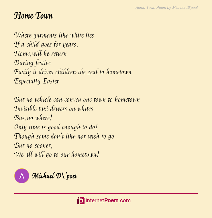 Detail Hometown Poems Quotes Nomer 8