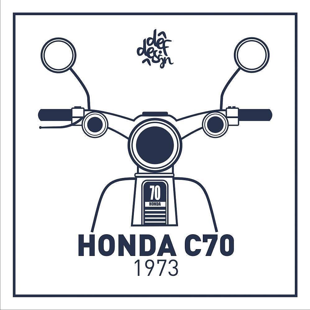 Detail Honda C70 Vector Nomer 5