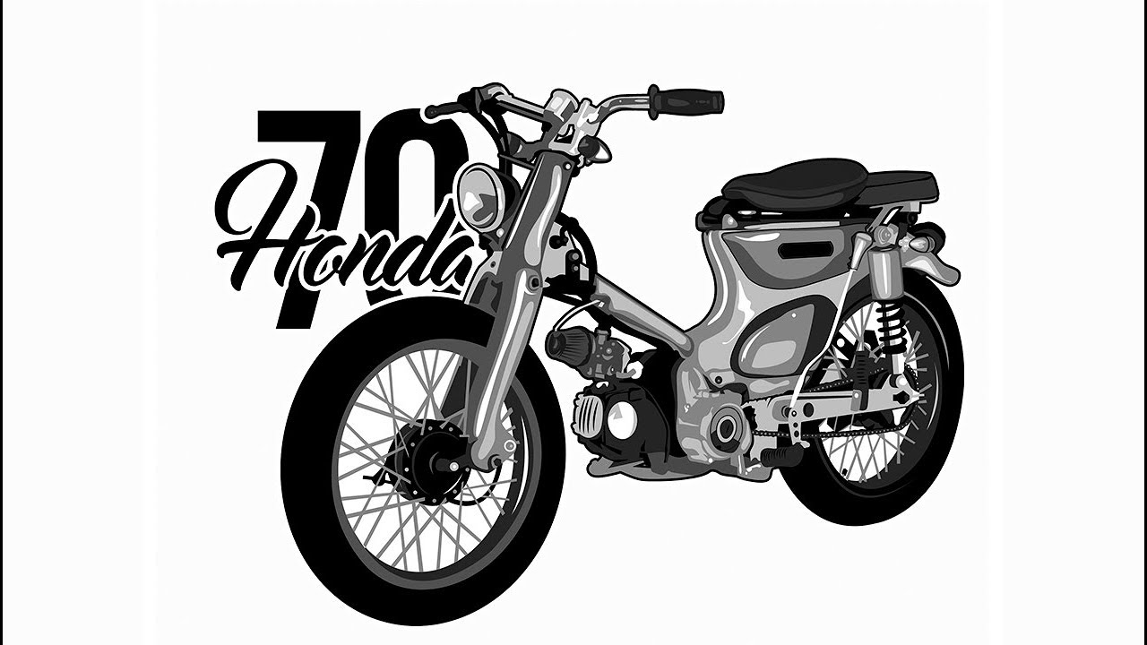 Detail Honda C70 Vector Nomer 40