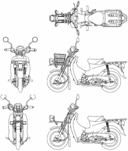 Detail Honda C70 Vector Nomer 47