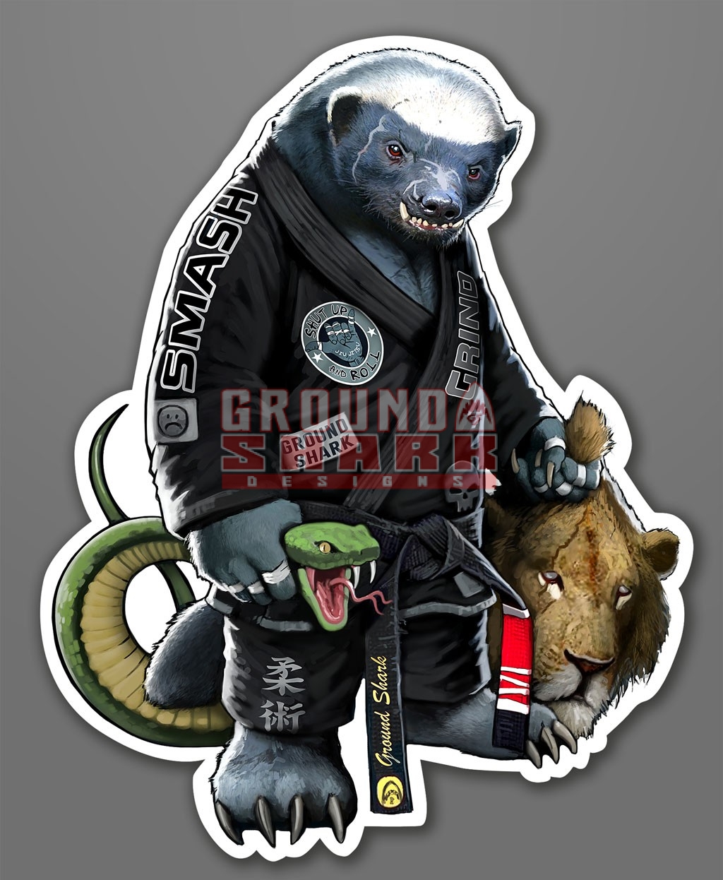 Detail Honey Badger Sticker Nomer 2