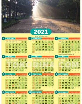 Detail Desain Kalender 1 Lembar Nomer 53