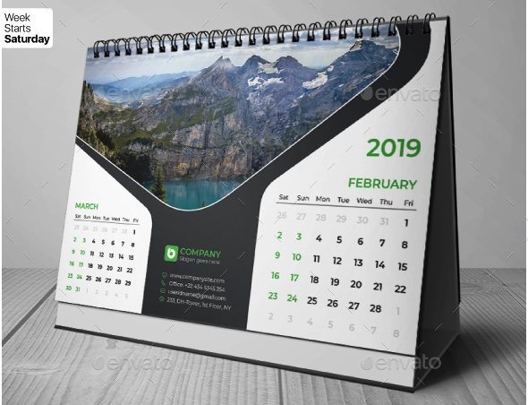 Detail Desain Kalender 2019 Psd Nomer 35