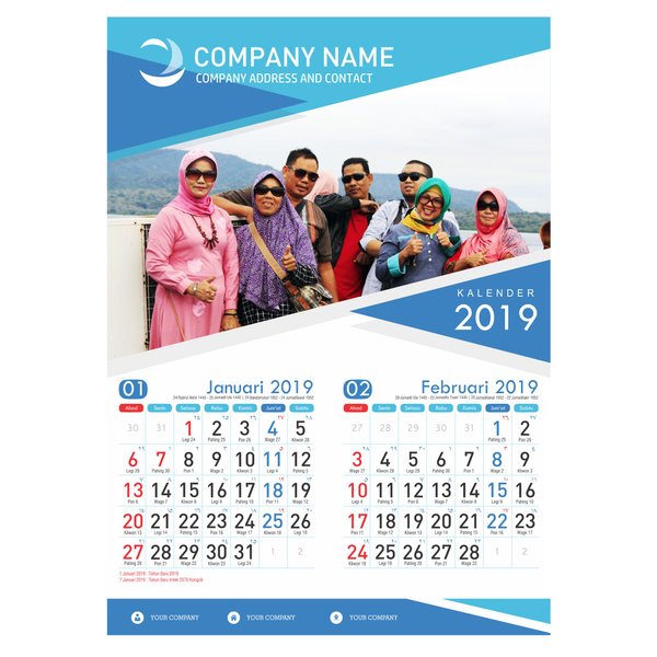 Detail Desain Kalender 2019 Psd Nomer 6