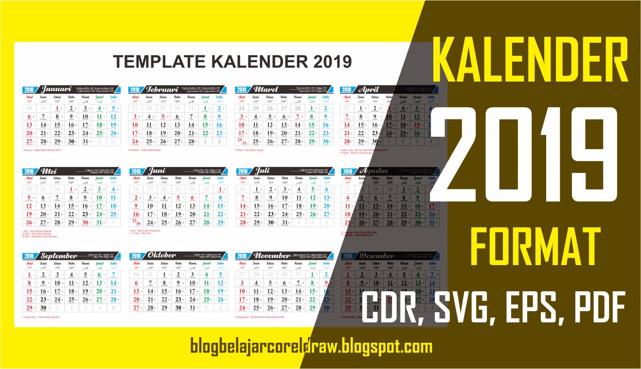 Detail Desain Kalender 2019 Psd Nomer 7