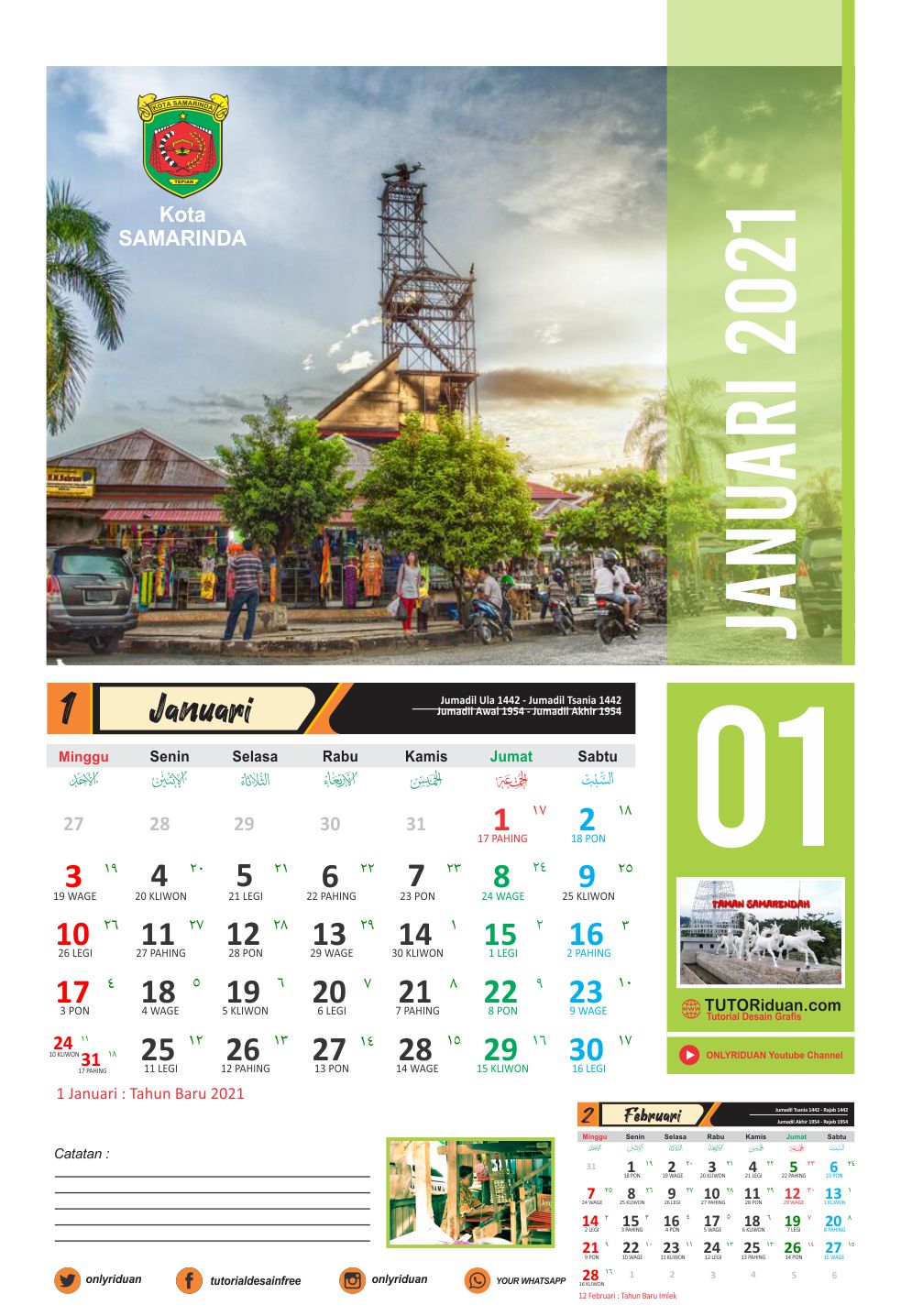 Detail Desain Kalender 2021 Nomer 17