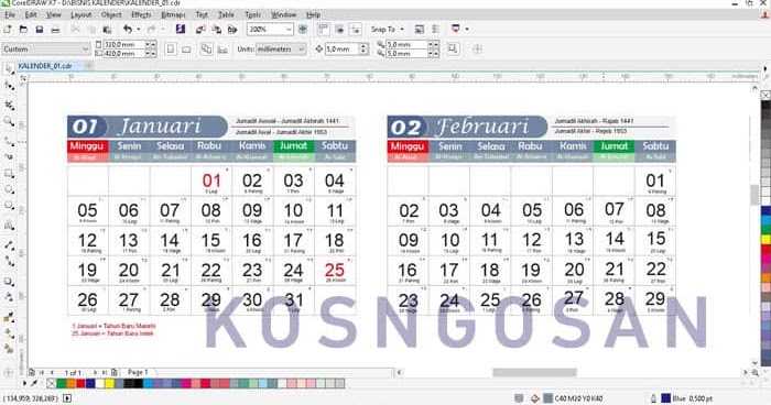 Detail Desain Kalender 2021 Cdr Nomer 32