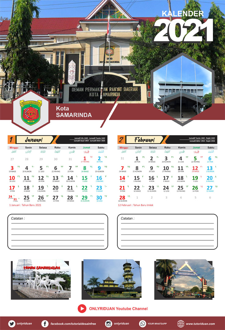 Detail Desain Kalender 2021 Cdr Nomer 40