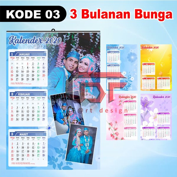 Detail Desain Kalender 3 Bulanan Nomer 15