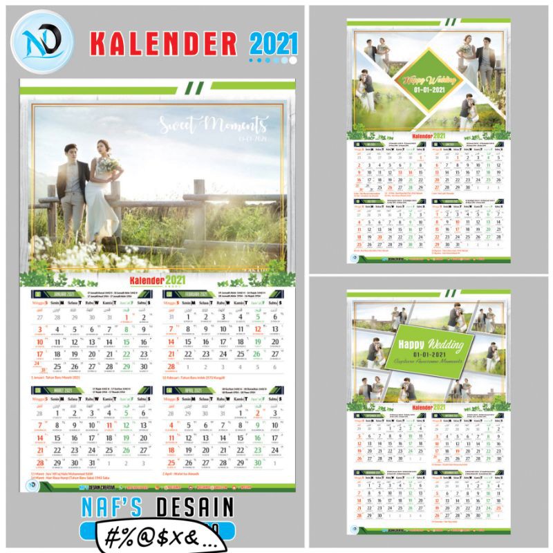 Detail Desain Kalender 3 Bulanan Nomer 7