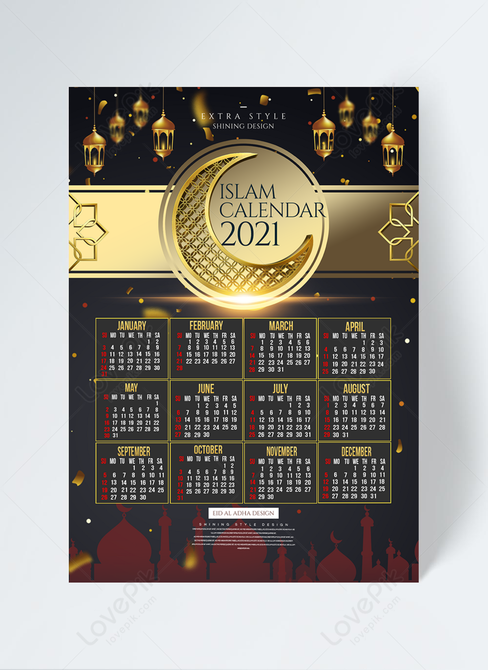 Detail Desain Kalender Islami Nomer 6