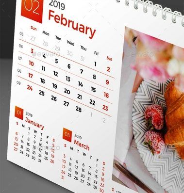 Detail Desain Kalender Meja 2019 Nomer 2