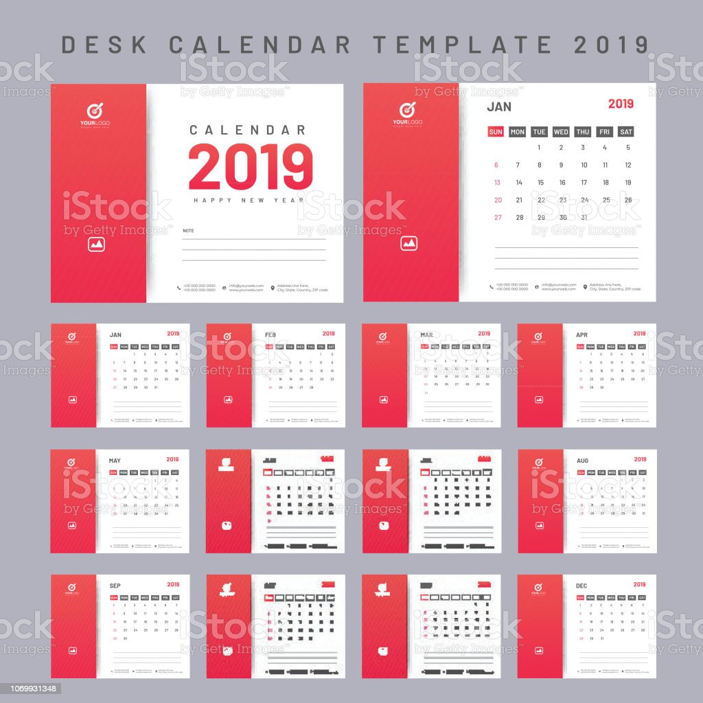 Detail Desain Kalender Meja 2019 Nomer 18