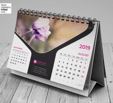 Detail Desain Kalender Meja 2019 Nomer 4