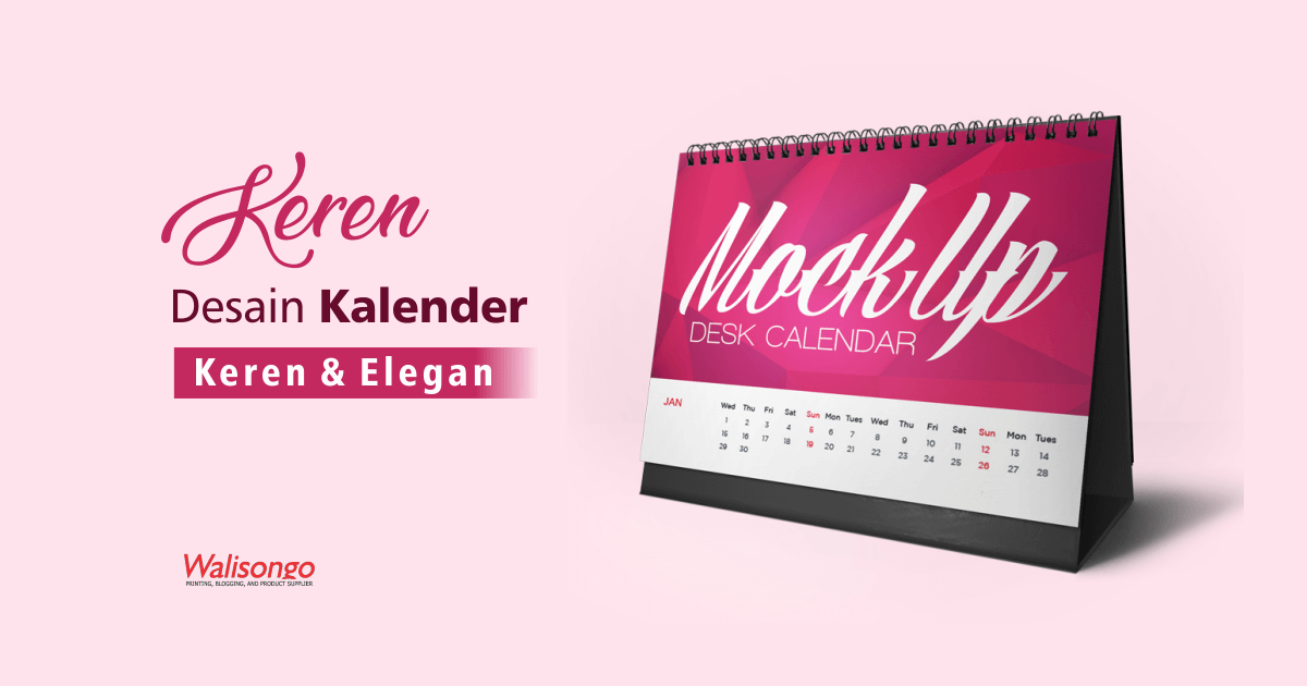 Detail Desain Kalender Meja 2019 Nomer 35