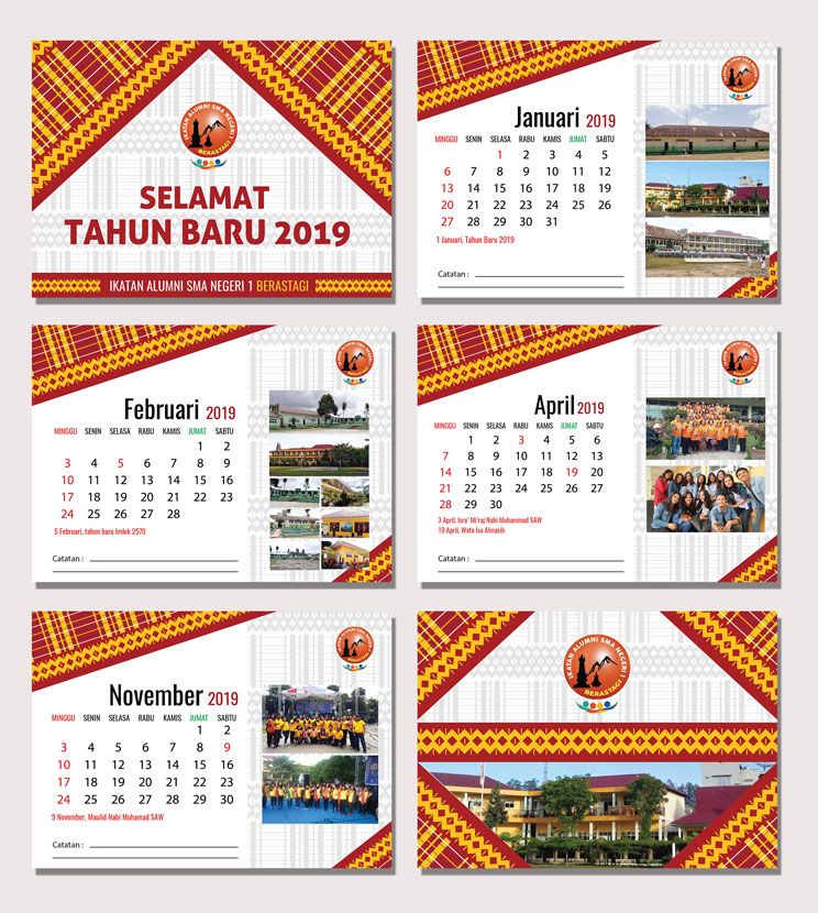Detail Desain Kalender Meja 2019 Nomer 38