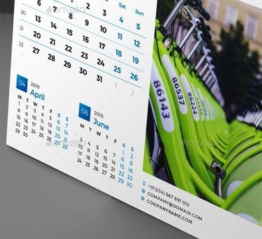 Detail Desain Kalender Meja 2019 Nomer 10