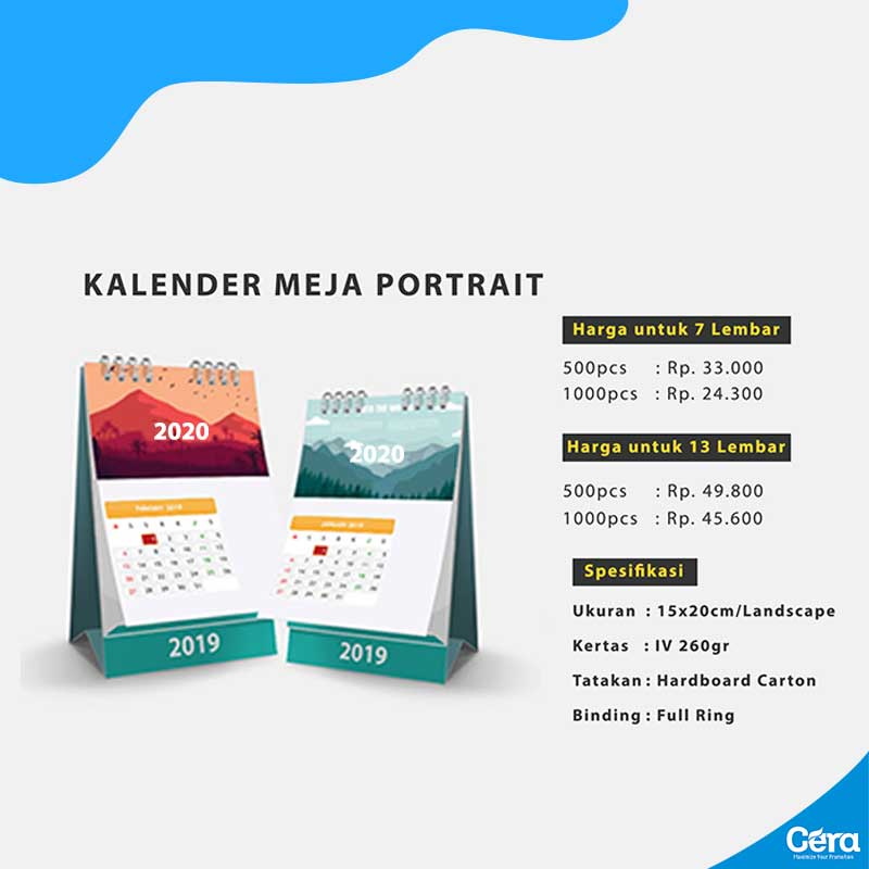 Detail Desain Kalender Meja 2019 Cdr Nomer 30
