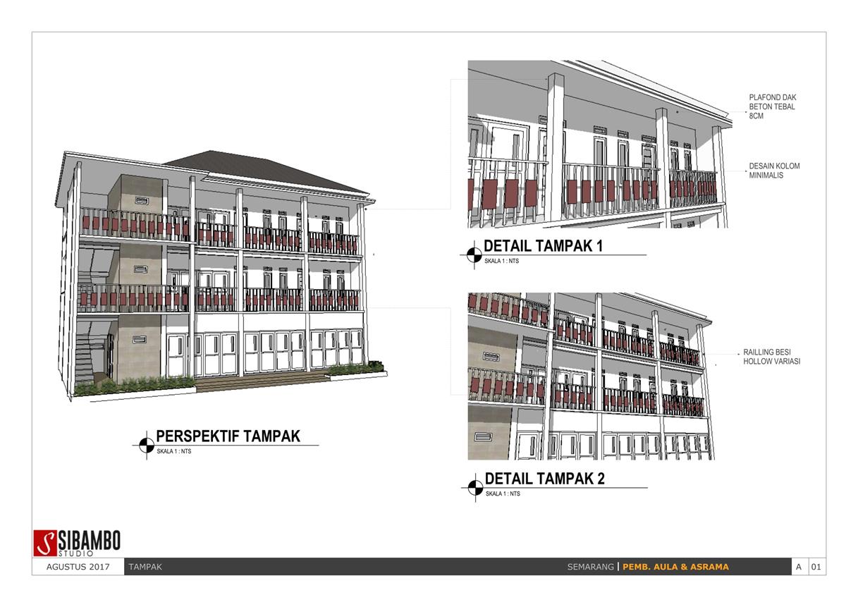 Detail Desain Kamar Asrama Santri Nomer 18