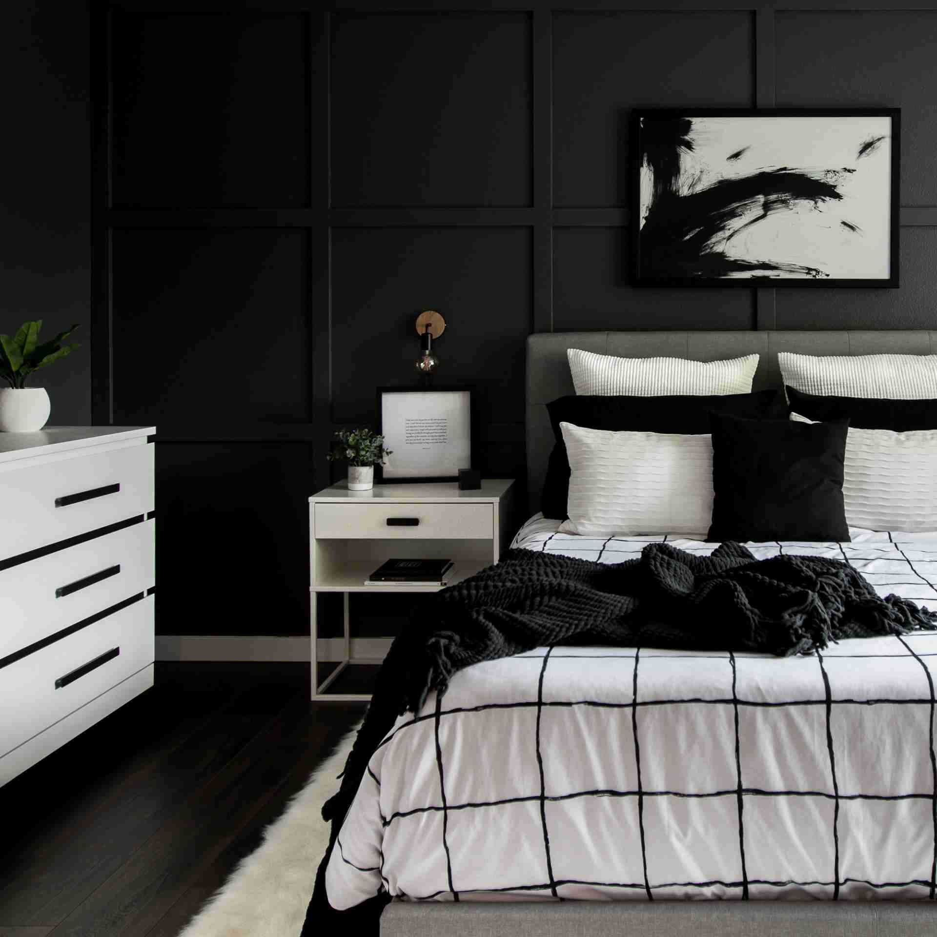 Detail Desain Kamar Hitam Putih Sederhana Nomer 7