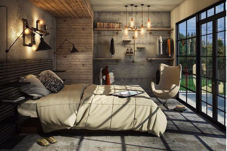 Detail Desain Kamar Industrial Nomer 17