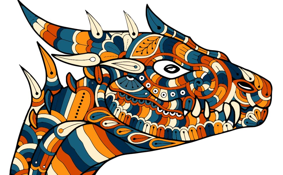 Detail Mandala Drache Nomer 21