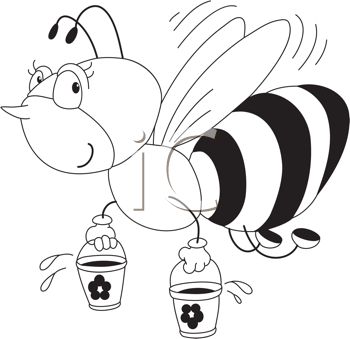 Detail Honey Bee Clipart Black And White Free Nomer 14