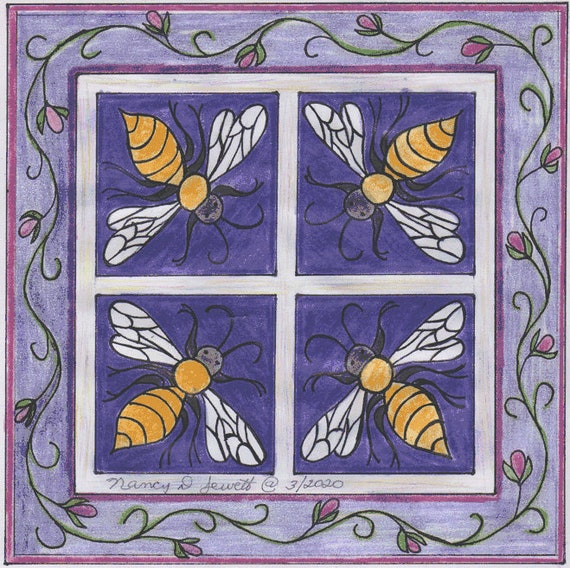 Detail Honey Beehive Rug Hooking Nomer 38