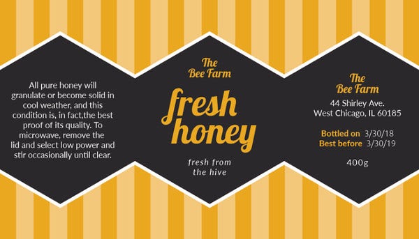 Detail Honey Jar Labels Template Free Nomer 5