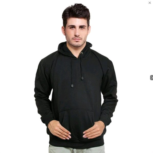 Detail Hoodie Abu Abu Polos Depan Belakang Nomer 53