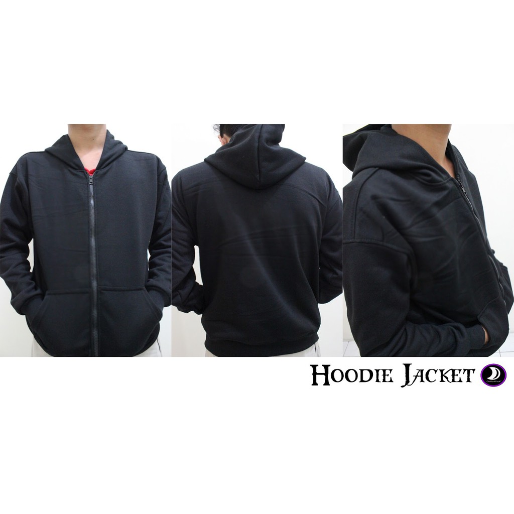 Detail Hoodie Hitam Polos Depan Belakang Nomer 48