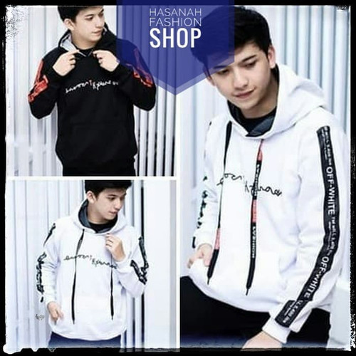 Detail Hoodie Hitam Putih Nomer 3