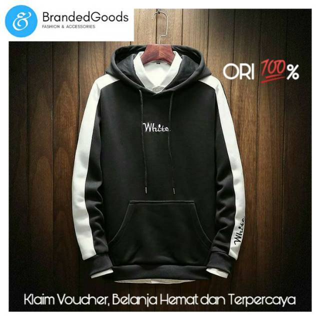 Detail Hoodie Hitam Putih Nomer 25