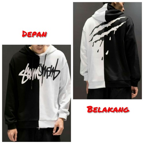 Detail Hoodie Hitam Putih Nomer 5