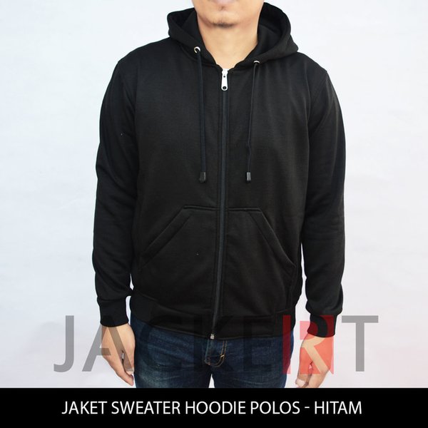 Detail Hoodie Polos Hitam Depan Belakang Nomer 28