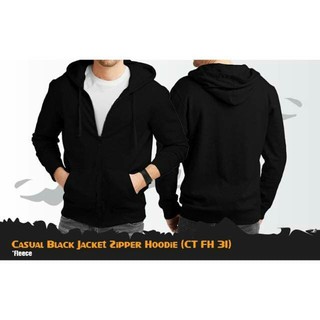 Detail Hoodie Polos Hitam Depan Belakang Nomer 50