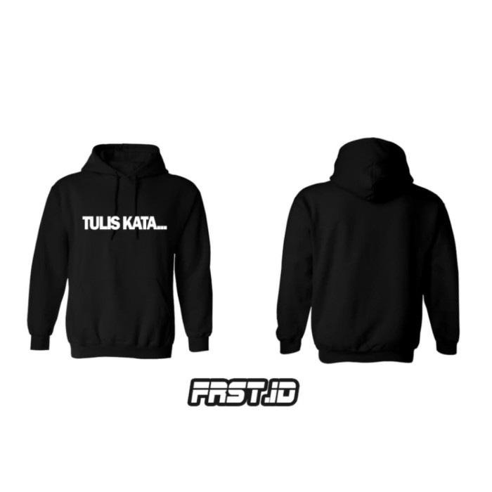 Detail Hoodie Polos Hitam Untuk Desain Nomer 27