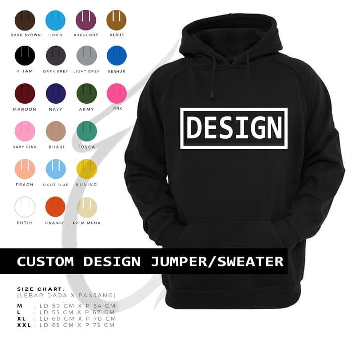 Detail Hoodie Polos Hitam Untuk Desain Nomer 41