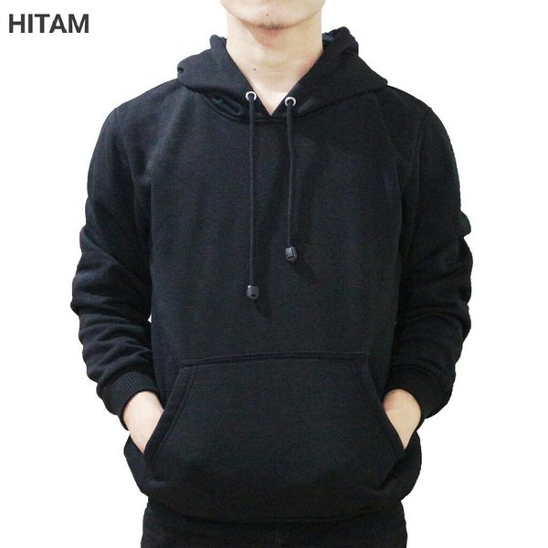 Detail Hoodie Polos Hitam Untuk Desain Nomer 42