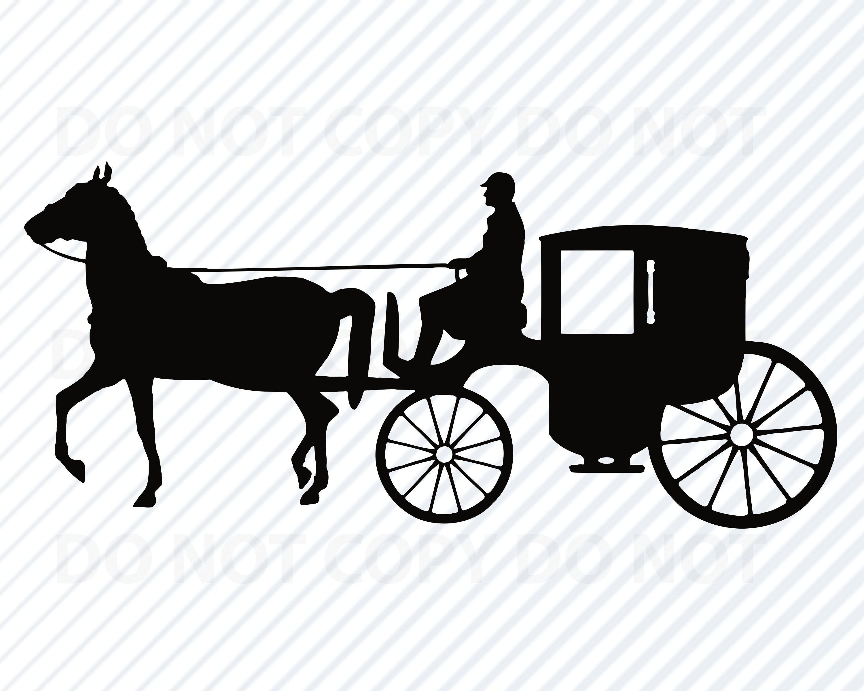 Detail Horse And Carriage Clipart Nomer 3