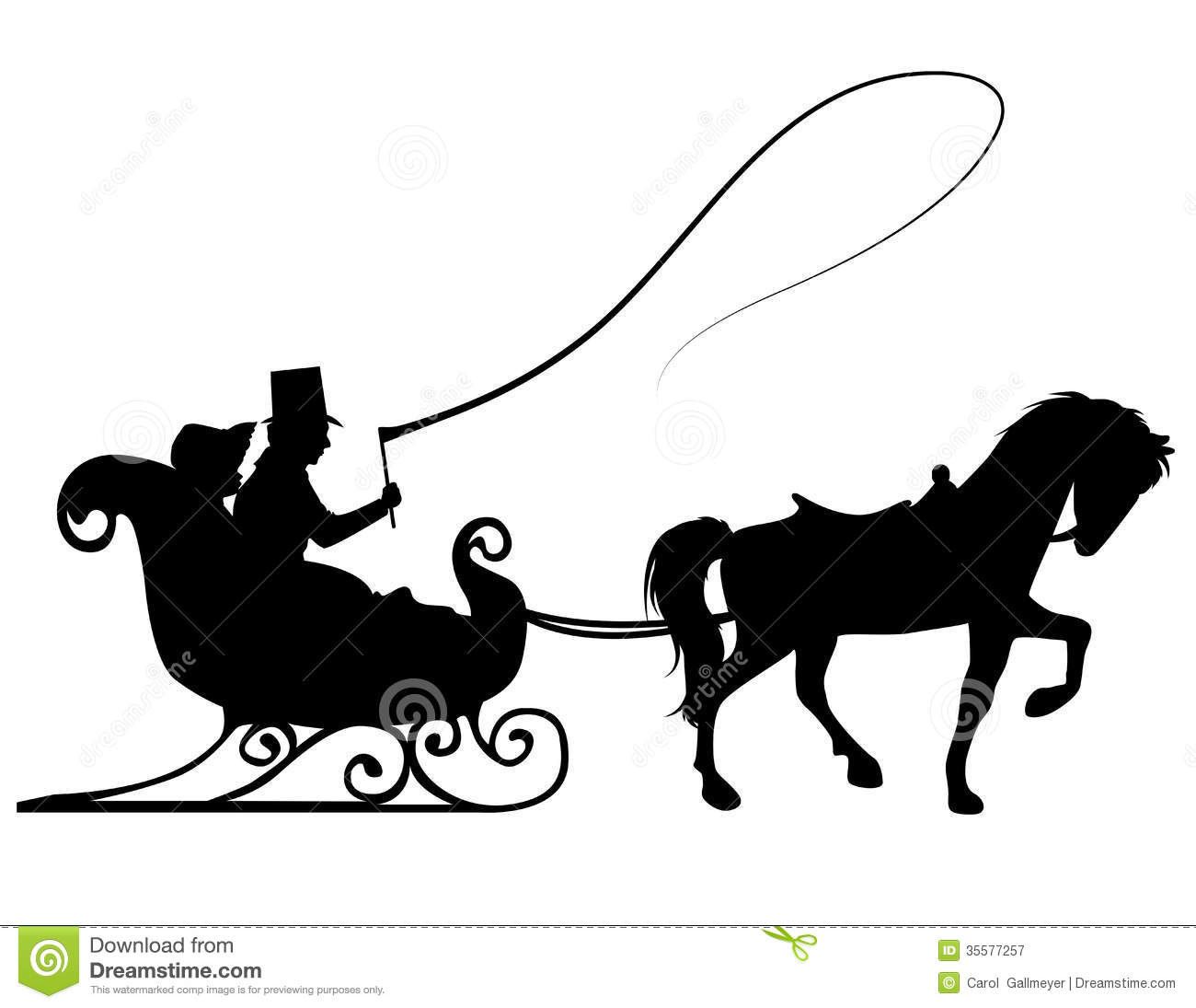 Detail Horse And Sleigh Clipart Nomer 8