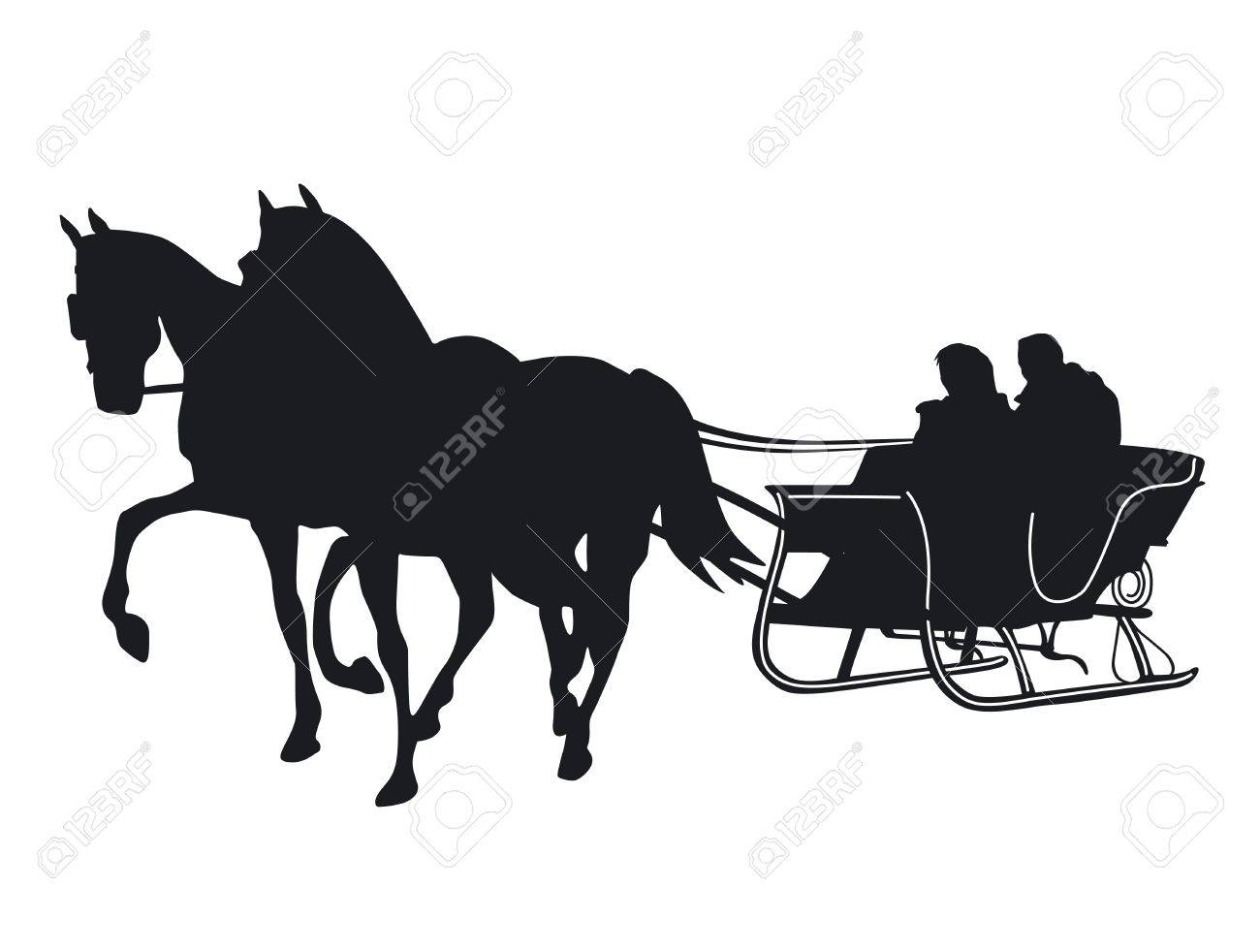 Detail Horse And Sleigh Clipart Nomer 18