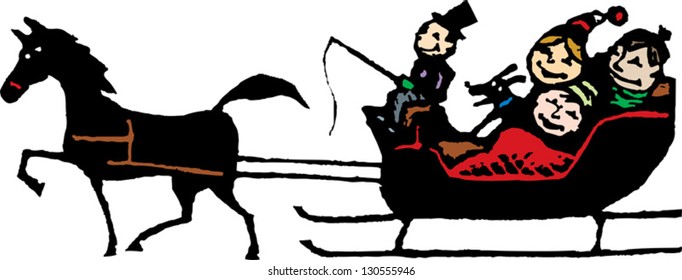 Detail Horse And Sleigh Clipart Nomer 22