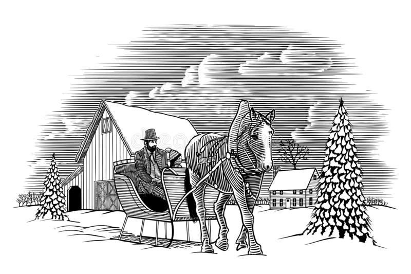 Detail Horse And Sleigh Clipart Nomer 24