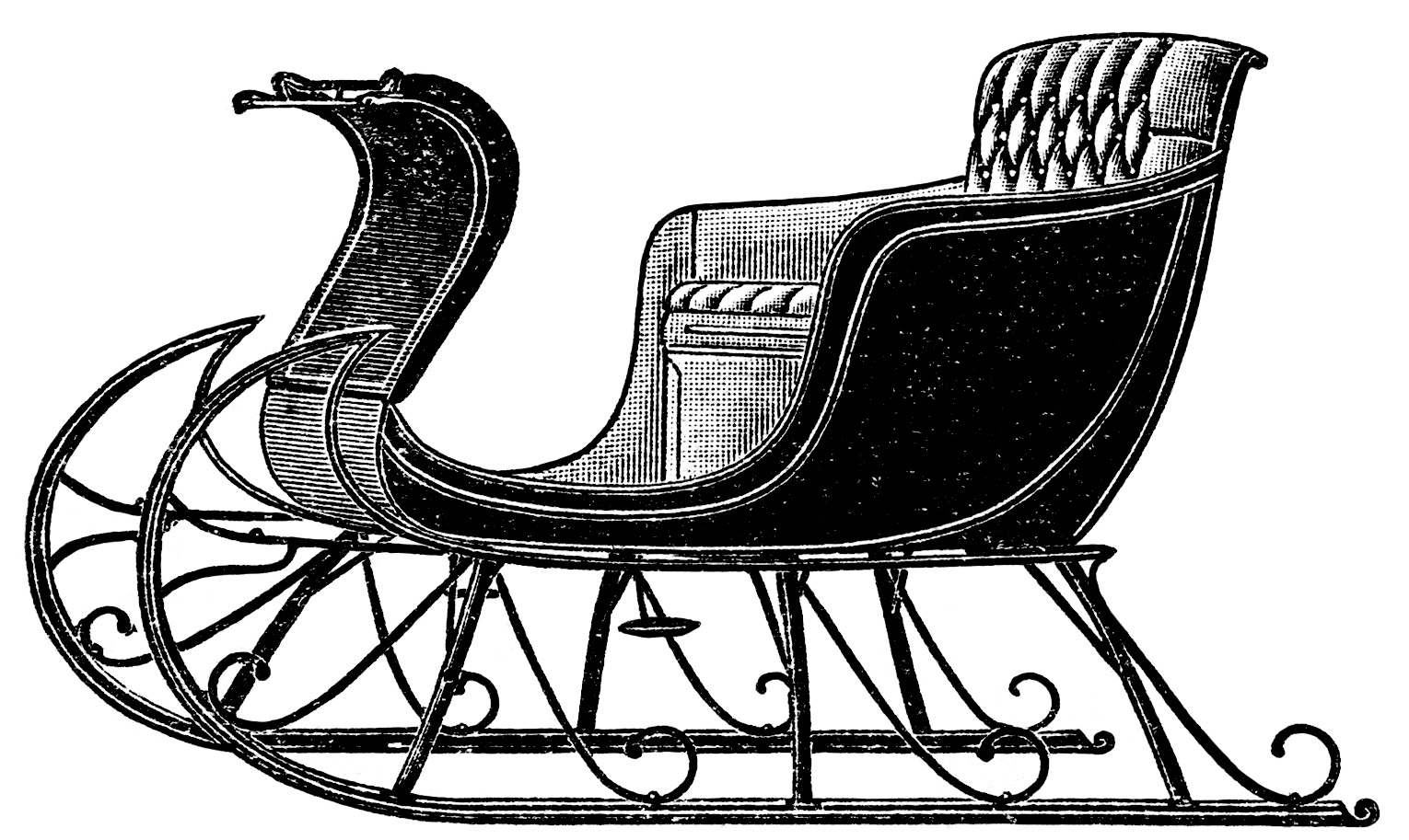 Detail Horse And Sleigh Clipart Nomer 31