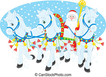 Detail Horse And Sleigh Clipart Nomer 38