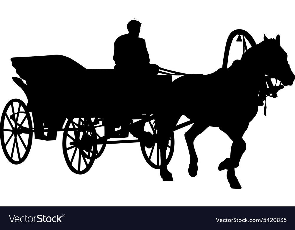 Detail Horse Drawn Carriage Silhouette Nomer 11