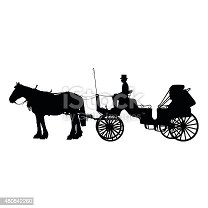 Detail Horse Drawn Carriage Silhouette Nomer 5